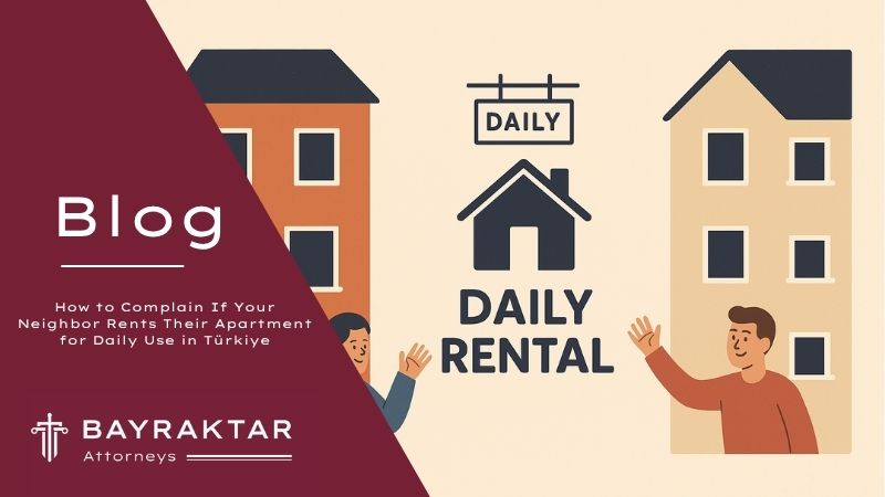 ["A flat-style illustration showing two neighboring apartment buildings in Türkiye, with one used as a daily rental and the other displaying a displeased resident.         Ask ChatGPT"]