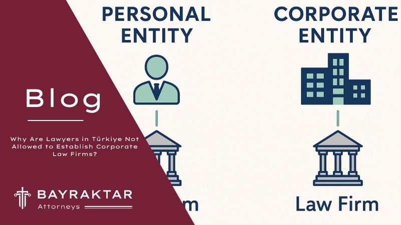 ["2D digital informational graphic visually comparing a personal entity law firm with a corporate entity law firm, showing a lawyer figure on the left and a multi-story office building on the right, with justice scales under each to symbolize legal services"]