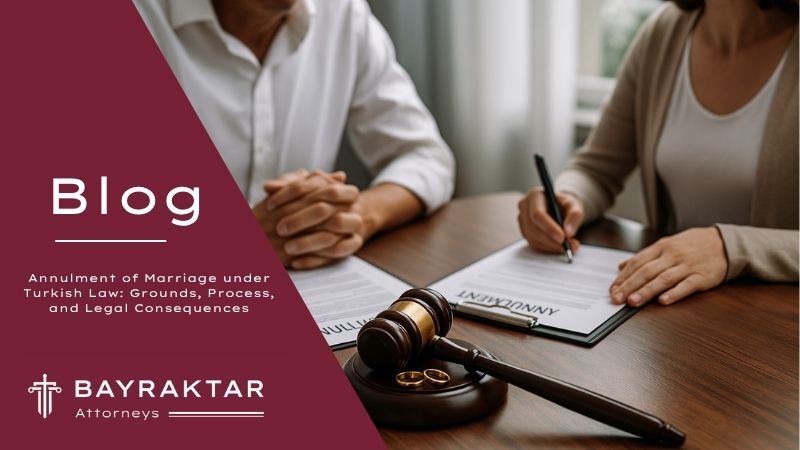 ["A man and a woman seated across from each other in a professional legal consultation setting, symbolizing a marriage annulment case in Türkiye."]