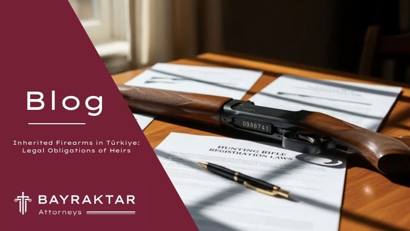 Inherited hunting rifle kept in a secured case with legal documents in Türkiye