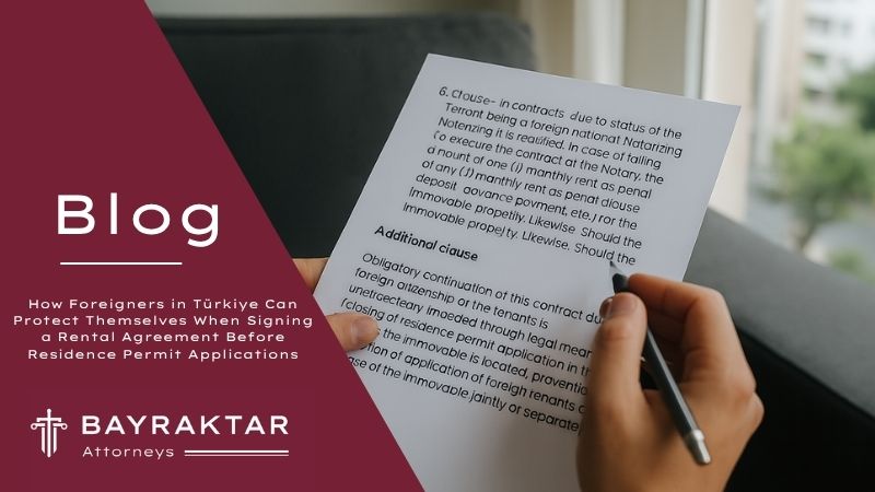 ["A close-up of a person holding a rental contract document, symbolizing the importance of including a refund clause in lease agreements for residence permit applicants in Türkiye."]