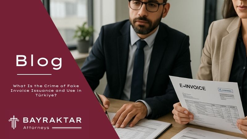 Accountants and a tax attorney reviewing e-invoice printouts, ledgers, and a calculator in a modern Istanbul office, illustrating fake invoice (naylon fatura) investigations in Türkiye.