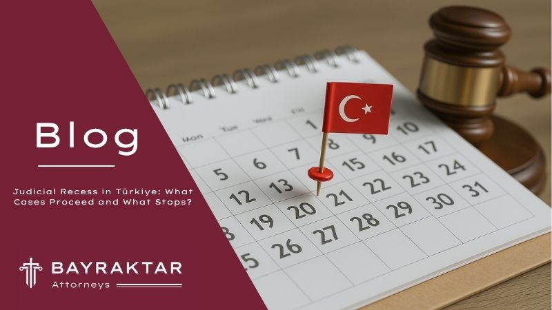 ["A high-resolution horizontal photograph showing a desk calendar marked with a Turkish flag pin, symbolizing judicial timelines and court schedules in Türkiye.         Ask ChatGPT"]