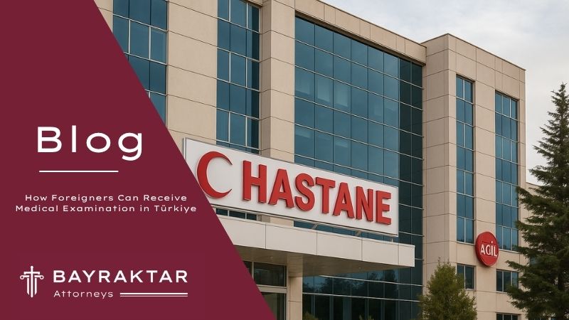 Exterior of a modern private hospital in Türkiye, representing healthcare services available for foreigners with residence permits