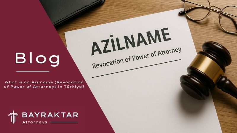 ["A Turkish notary office scene showing the signing of an Azilname (Revocation of Power of Attorney) document, emphasizing its legal importance in Türkiye."]