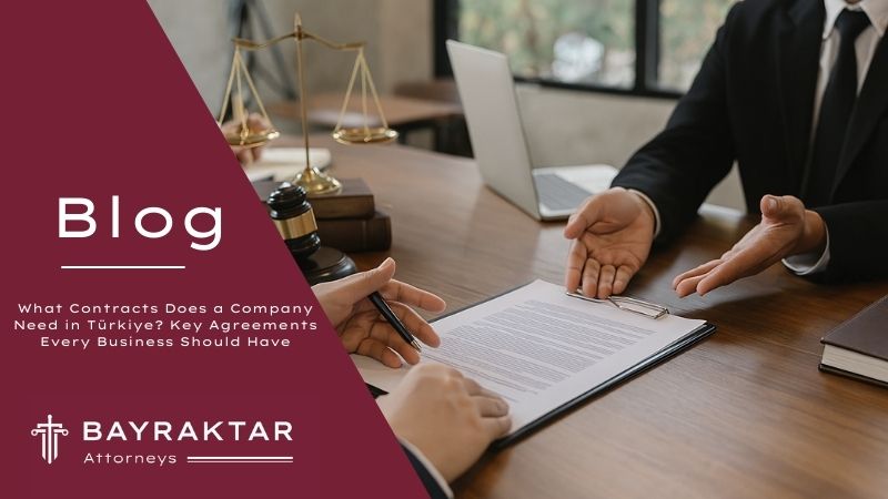 ["A professional business meeting taking place in a modern office, with documents and contracts being reviewed and signed by entrepreneurs, symbolizing corporate agreements in Türkiye."]