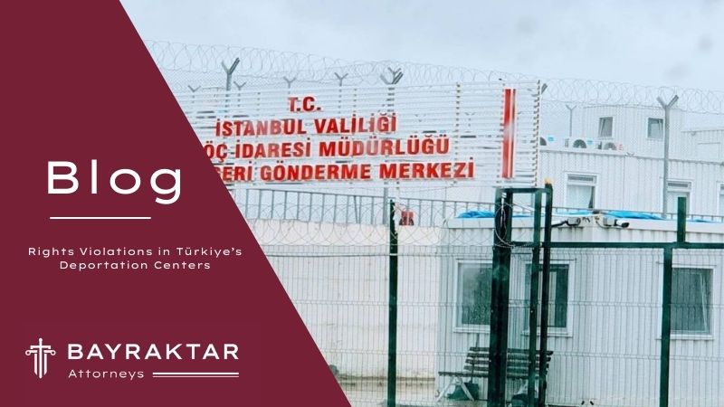 ["A high-resolution photograph captures the exterior of a Turkish repatriation center under a clear blue sky, symbolizing the environment of deportation facilities and human rights concerns in Türkiye."]