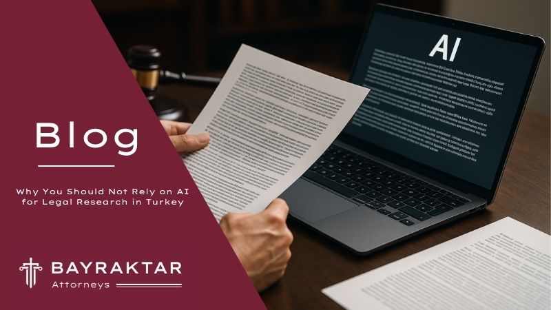 A high-resolution photograph captures a legal professional at a desk reviewing documents under warm lighting, with a subtle representation of artificial intelligence code reflecting on a nearby screen, symbolizing the intersection of law and AI in Türkiye.